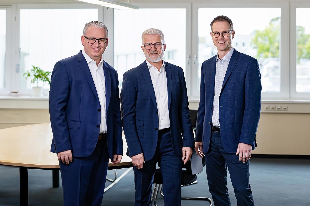 Lars Dörhage (Geschäftsführender Gesellschafter), Wolfram Zehnle (Geschäftsführer) & Christian Frede (Geschäftsführer), © Med-X-Press 