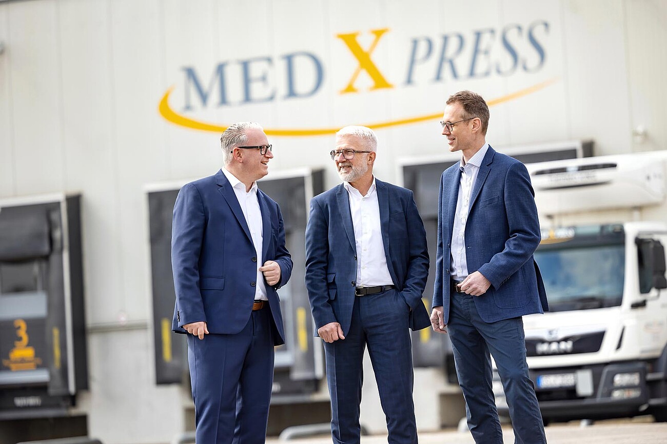 Lars Dörhage (Geschäftsführender Gesellschafter), Wolfram Zehnle (Geschäftsführer) & Christian Frede (Geschäftsführer), © Med-X-Press 